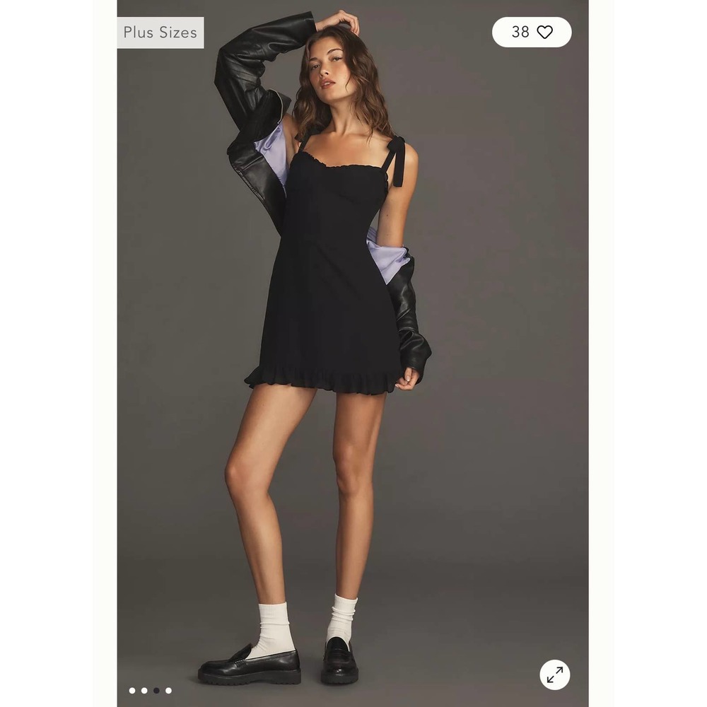 Reformation Christine Dress Black Size 4 Brand New